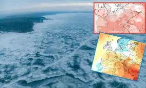 Lodowy krajobraz i mapy temperatur pokazują, że styczeń to najzimniejszy miesiąc w Polsce.