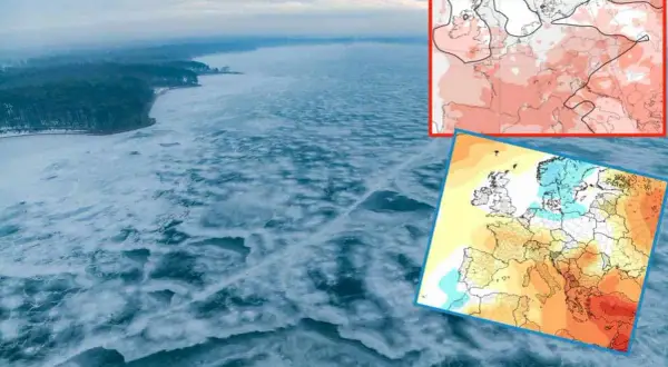 Lodowy krajobraz i mapy temperatur pokazują, że styczeń to najzimniejszy miesiąc w Polsce.