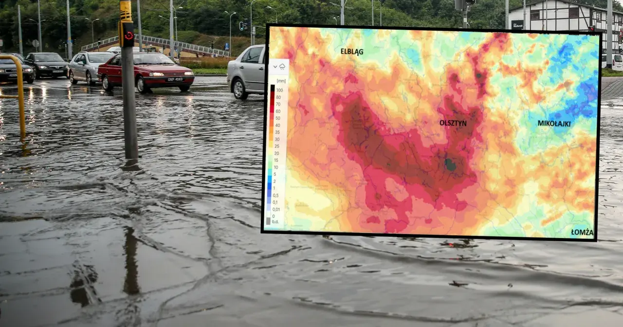 Mapa opadów w Polsce pokazuje, że średnia roczna suma opadów jest zróżnicowana. Widać obszary o wyższych i niższych opadach.